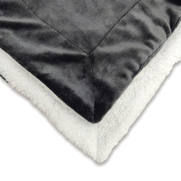eHomeLiving Ćebe sa krznom 150x200cm tamno sivo - ZB066-TAMNO SIVO