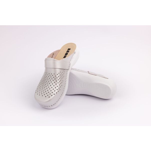 LEON Ženska klompa Klasik VI-perla - PU102-PE