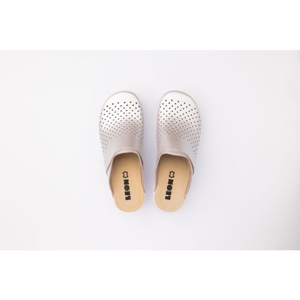 LEON Ženska klompa Klasik VI-perla - PU102-PE