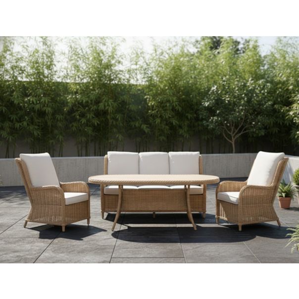 ZEN GARDEN Baštenska garnitura Palmera, ratan/natur - ZG 030000