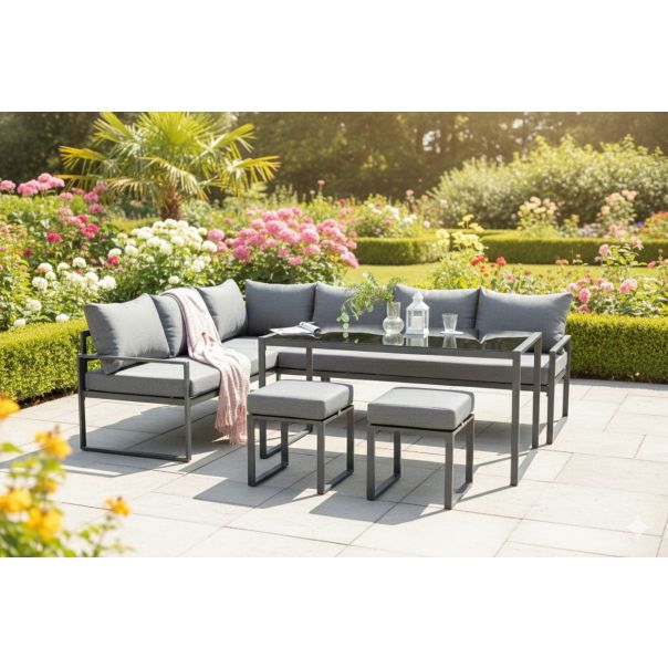 ZEN GARDEN Baštenska garnitura Vento, siva - ZG 031166