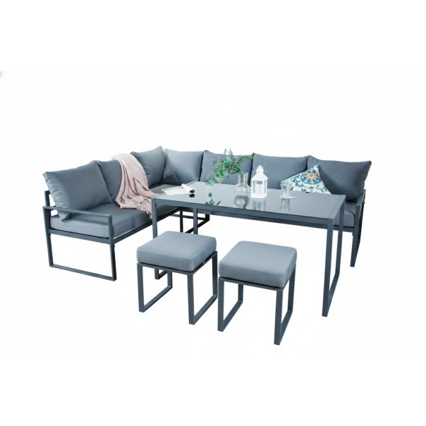 ZEN GARDEN Baštenska garnitura Vento, siva - ZG 031166