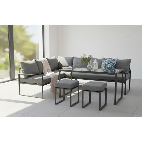 ZEN GARDEN Baštenska garnitura Vento, siva - ZG 031166