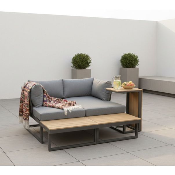 ZEN GARDEN Baštenska garnitura Solara, siva/natur - ZG 031212