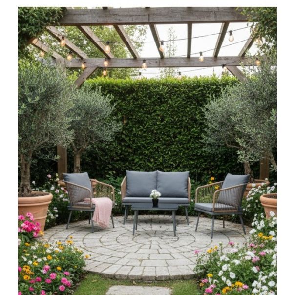 ZEN GARDEN Baštenska garnitura Dali, ratan/braon - ZG 031221B