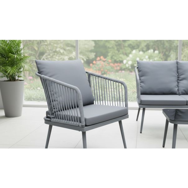 ZEN GARDEN Baštenska garnitura Dali, ratan/siva - ZG 031221S