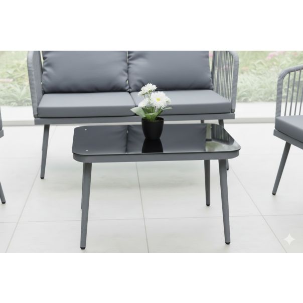 ZEN GARDEN Baštenska garnitura Dali, ratan/siva - ZG 031221S