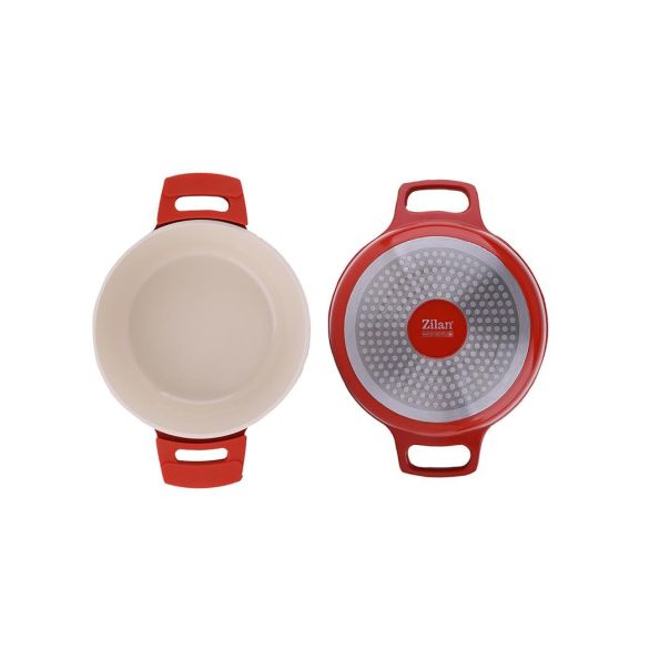 ZILAN Kaserola sa poklopcem 28cm ZLN0903, crvena - ZLN0903