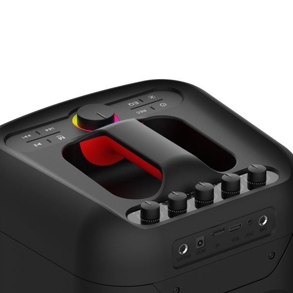 Bežični Bluetooth zvučnik sa dva mikrofona BKK K6506A, crna - ZV1011