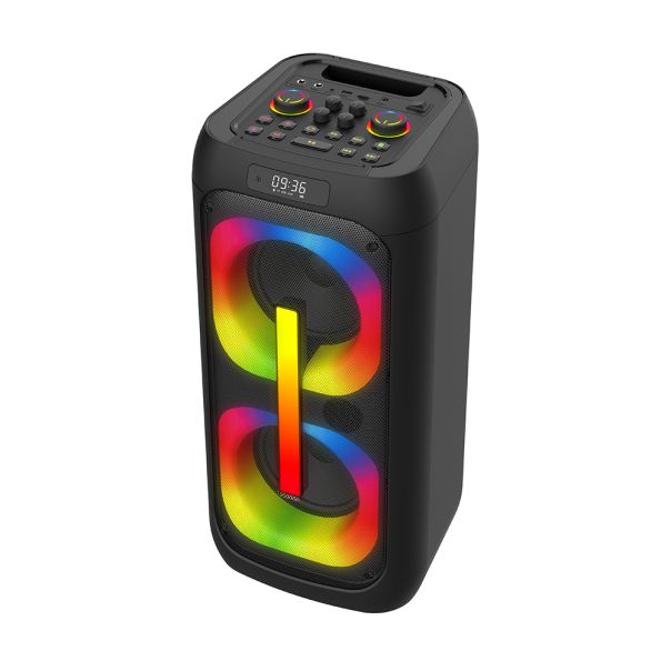 Bežični Bluetooth zvučnik sa dva mikrofona BKK K6507B, crna - ZV1014