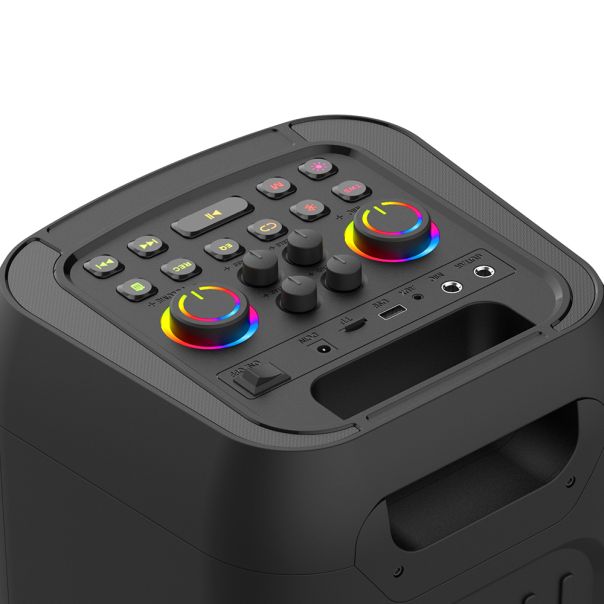 Bežični Bluetooth zvučnik sa dva mikrofona BKK K6507B, crna - ZV1014