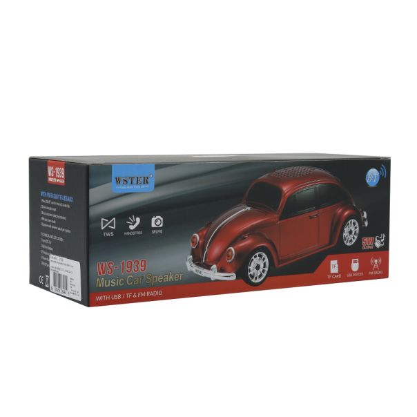 Bluetooth zvučnik WS-1939BT, crvena - ZV1026