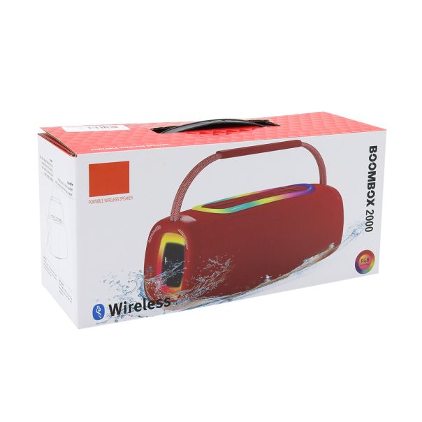 Bežični Bluetooth zvučnik X2000, crvena - ZV1051