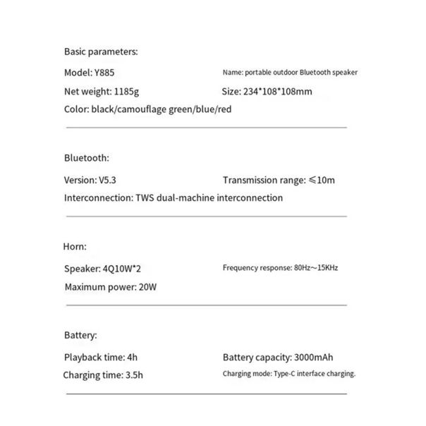 AWEI Zvučnik bluetooth AWEI Y885, crna - ZV1058