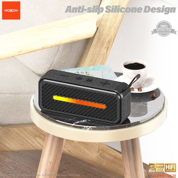 MOXOM Bežični Bluetooth zvučnik MX-SK74, crna - ZV1070
