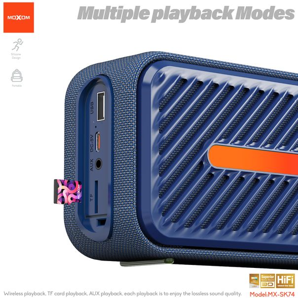 MOXOM Bežični Bluetooth zvučnik MX-SK74, zelena - ZV1072