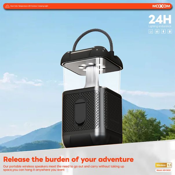 MOXOM Bluetooth zvučnik MX-SK82, crna - ZV1107