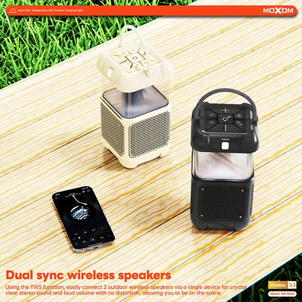 MOXOM Bluetooth zvučnik MX-SK82, crna - ZV1107