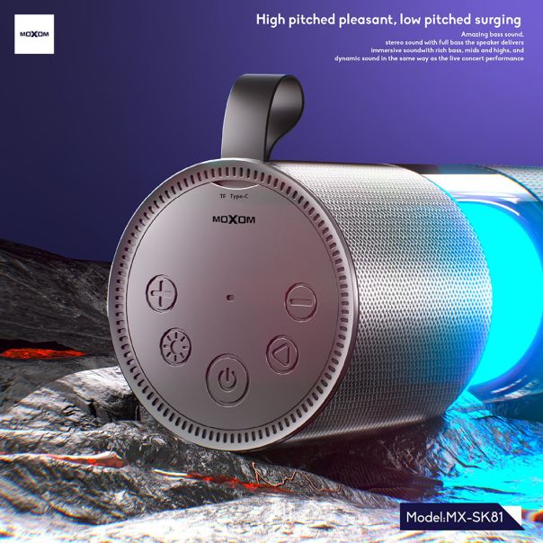 MOXOM Bluetooth zvučnik MX-SK81, crna - ZV1109