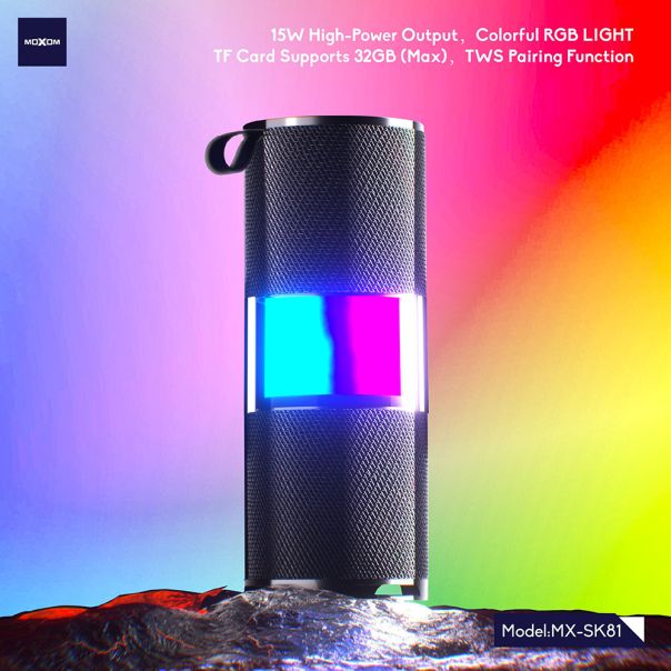 MOXOM Bluetooth zvučnik MX-SK81, crna - ZV1109