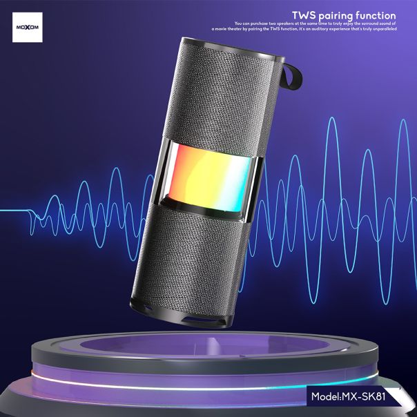 MOXOM Bluetooth zvučnik MX-SK81, crna - ZV1109