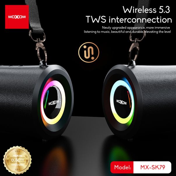MOXOM Bluetooth zvučnik MX-SK79, crna - ZV1111