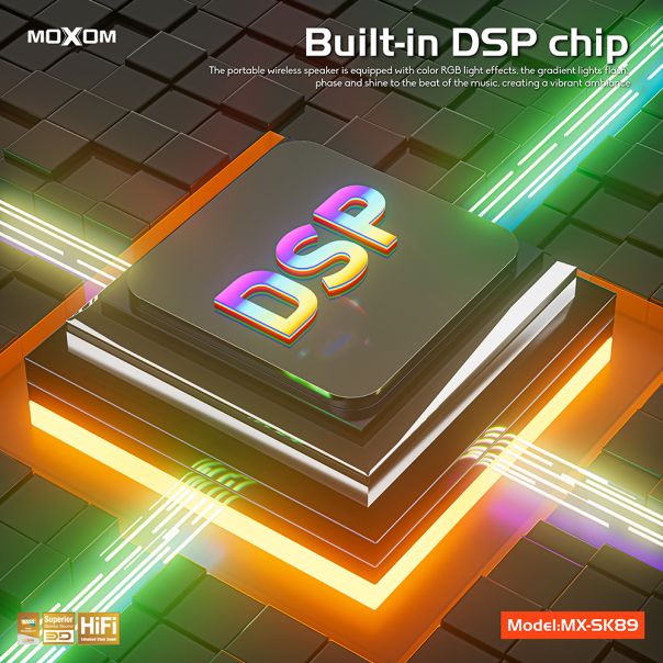 MOXOM Bluetooth zvučnik MX-SK89 sa dva mikrofona, crna - ZV1117