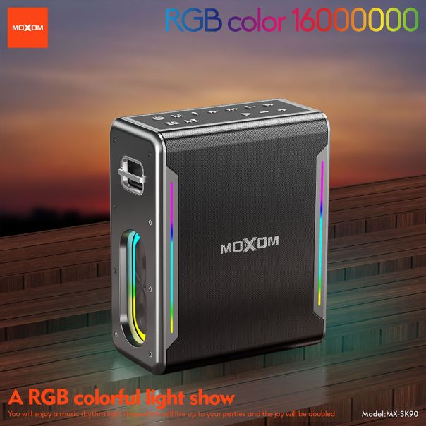 MOXOM Bluetooth zvučnik MX-SK90 sa dva mikrofona, crna - ZV1118