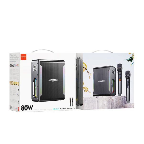 MOXOM Bluetooth zvučnik MX-SK90 sa dva mikrofona, crna - ZV1118