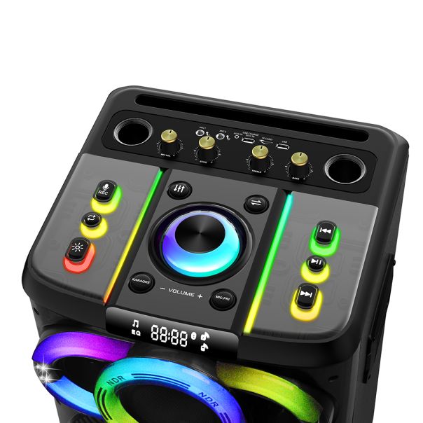 Bluetooth zvučnik NDR-2270 100W, sa dva mikrofona, crna - ZV1138