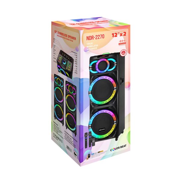 Bluetooth zvučnik NDR-2270 100W, sa dva mikrofona, crna - ZV1138