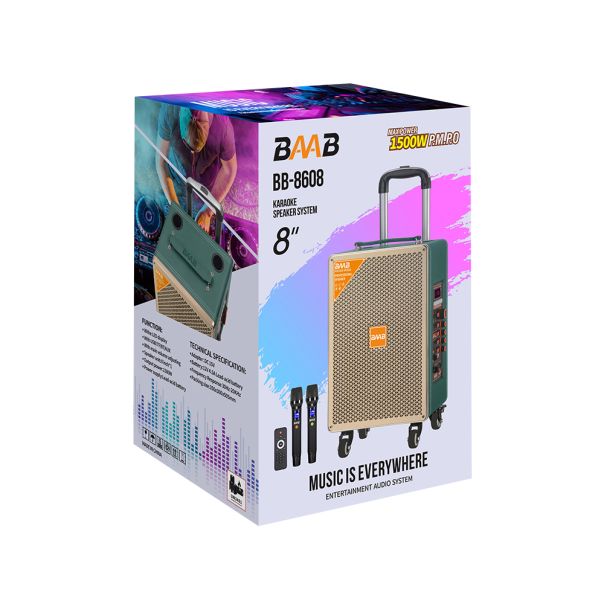 Bežični Bluetooth zvučnik BB-8608 60W, sa dva mikrofona - ZV1141