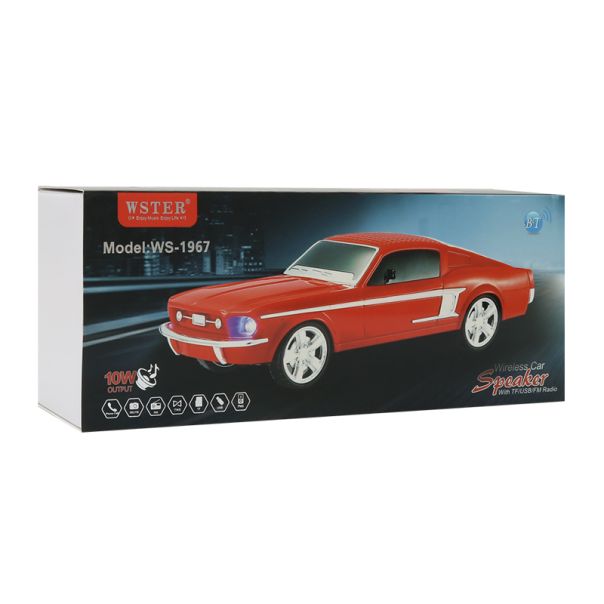 Bežični Bluetooth zvučnik WS-1967 auto, crvena - ZV1144