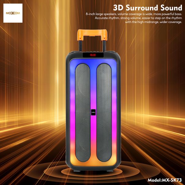 MOXOM Bluetooth zvučnik MX-SK73 40W sa mikrofonom, crna - ZV1159