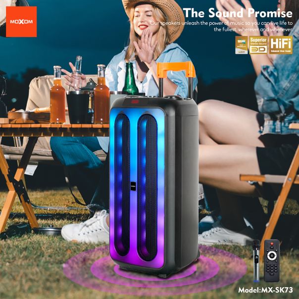 MOXOM Bluetooth zvučnik MX-SK73 40W sa mikrofonom, crna - ZV1159