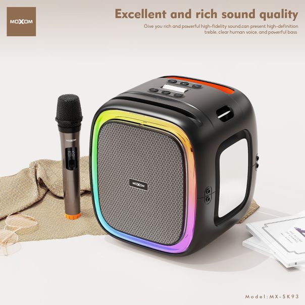 MOXOM Bluetooth zvučnik MX-SK93 100W sa mikrofonom, crna - ZV1160