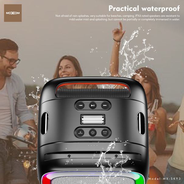 MOXOM Bluetooth zvučnik MX-SK93 100W sa mikrofonom, zelena - ZV1161