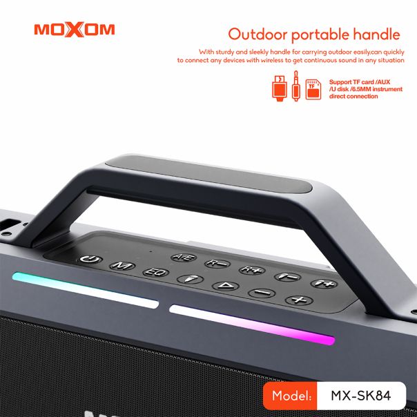 MOXOM Bluetooth zvučnik MX-SK84 150W, crna - ZV1162