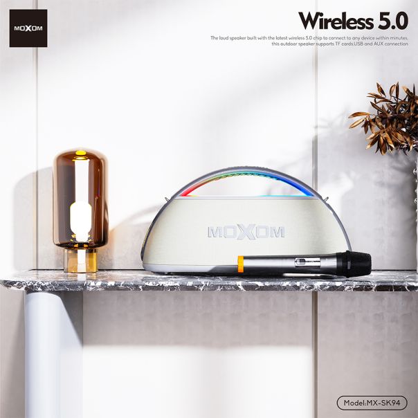 MOXOM Bluetooth zvučnik MX-SK94 80W sa mikrofonom, siva - ZV1164