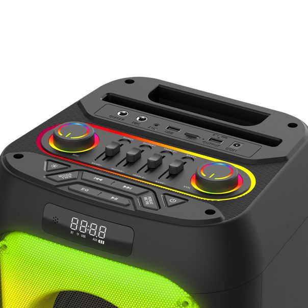 Bluetooth Zvučnik BKK K6505D sa dva mikrofona, crna - ZV1170