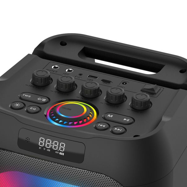 Bluetooth Zvučnik BKK K6507C sa dva mikrofona, crna - ZV1186