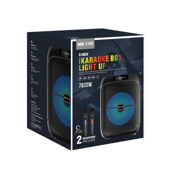 Bluetooth zvučnik NDR-1742, sa dva mikrofona, crna - ZV1191