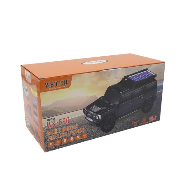 Zvučnik bluetooth WS-696 sa solarnim punjenjem auto crni - EP2921380