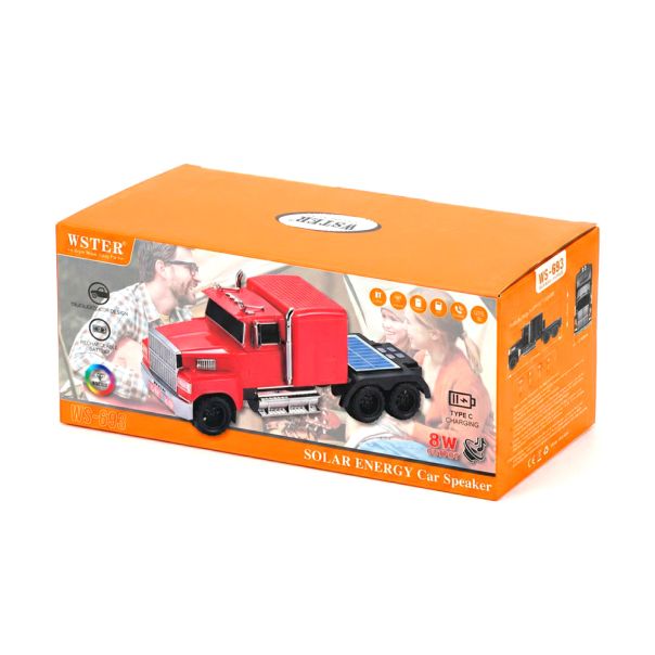 Zvučnik bluetooth WS-693 sa solarnim punjenjem kamion plavi - EP2905370