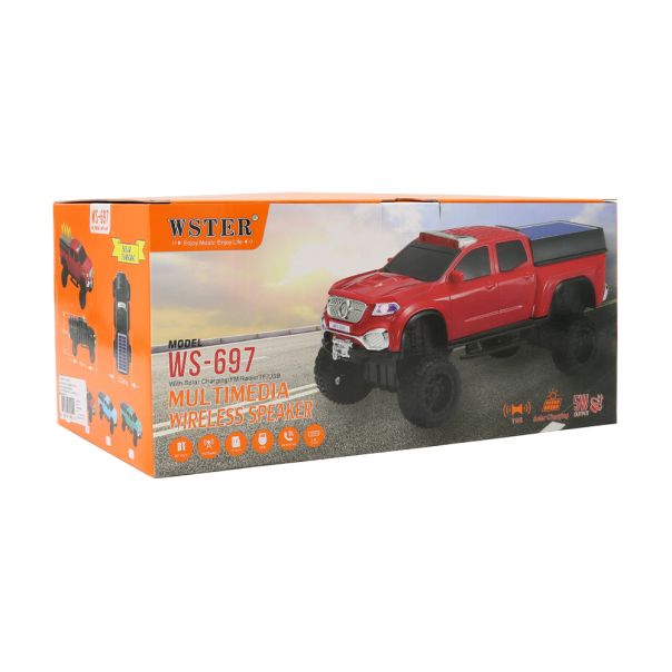 Zvučnik bluetooth WS-697 sa solarnim punjenjem auto crveni - EP2916110