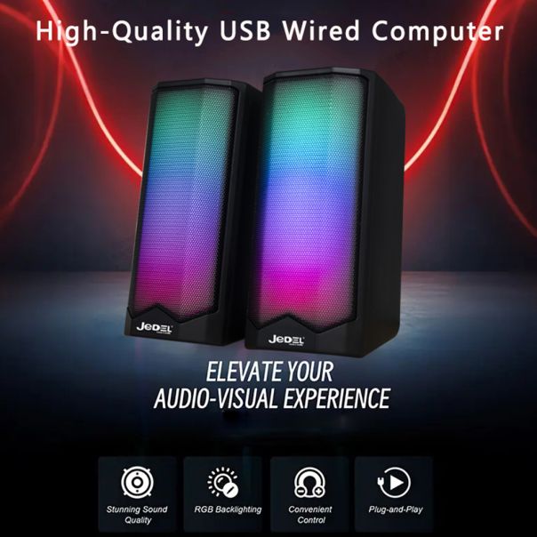 Kompjuterski zvucnici BT RGB S-558 crni JEDEL - EP2940437