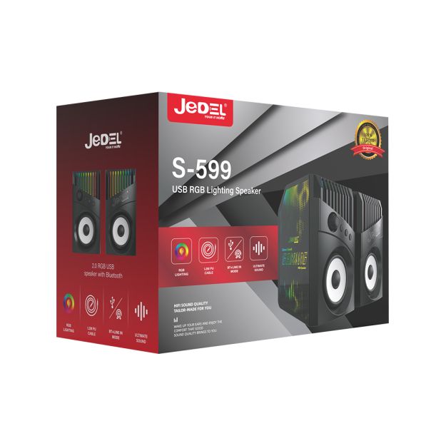 Kompjuterski zvucnici BT RGB S-599 crni JEDEL - EP2940781
