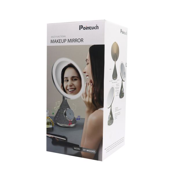 Zvucnik bluetooth + Ogledalo makeup + Bezicni punjac MagSafe SY-W02243 sivi - ZV1237