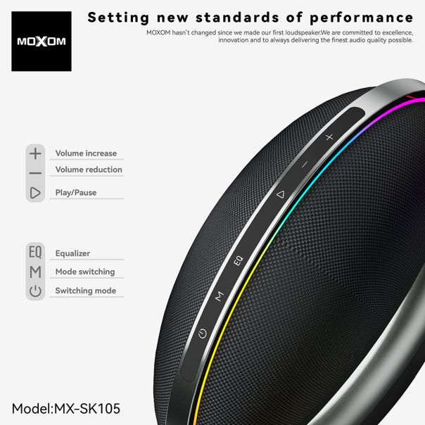 Zvučnik bluetooth Moxom MX-SK105 crna - EP3097009