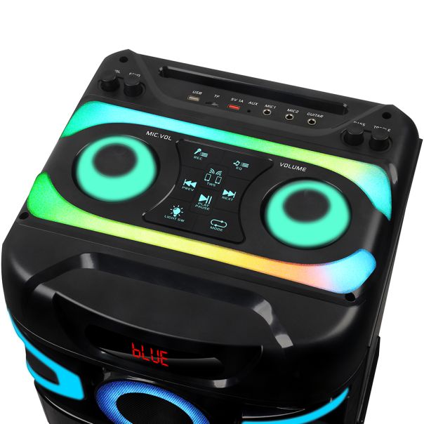 Bežični Bluetooth zvučnik NDR-M22003 100W 2*12 inca sa dva mikrofona crni - EP2870746-1